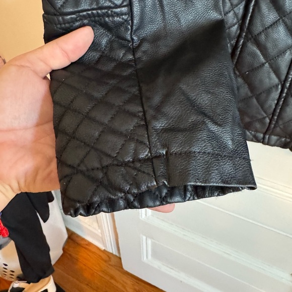 Giacca Black Quilted Leather Jacket - Picture 3 of 7